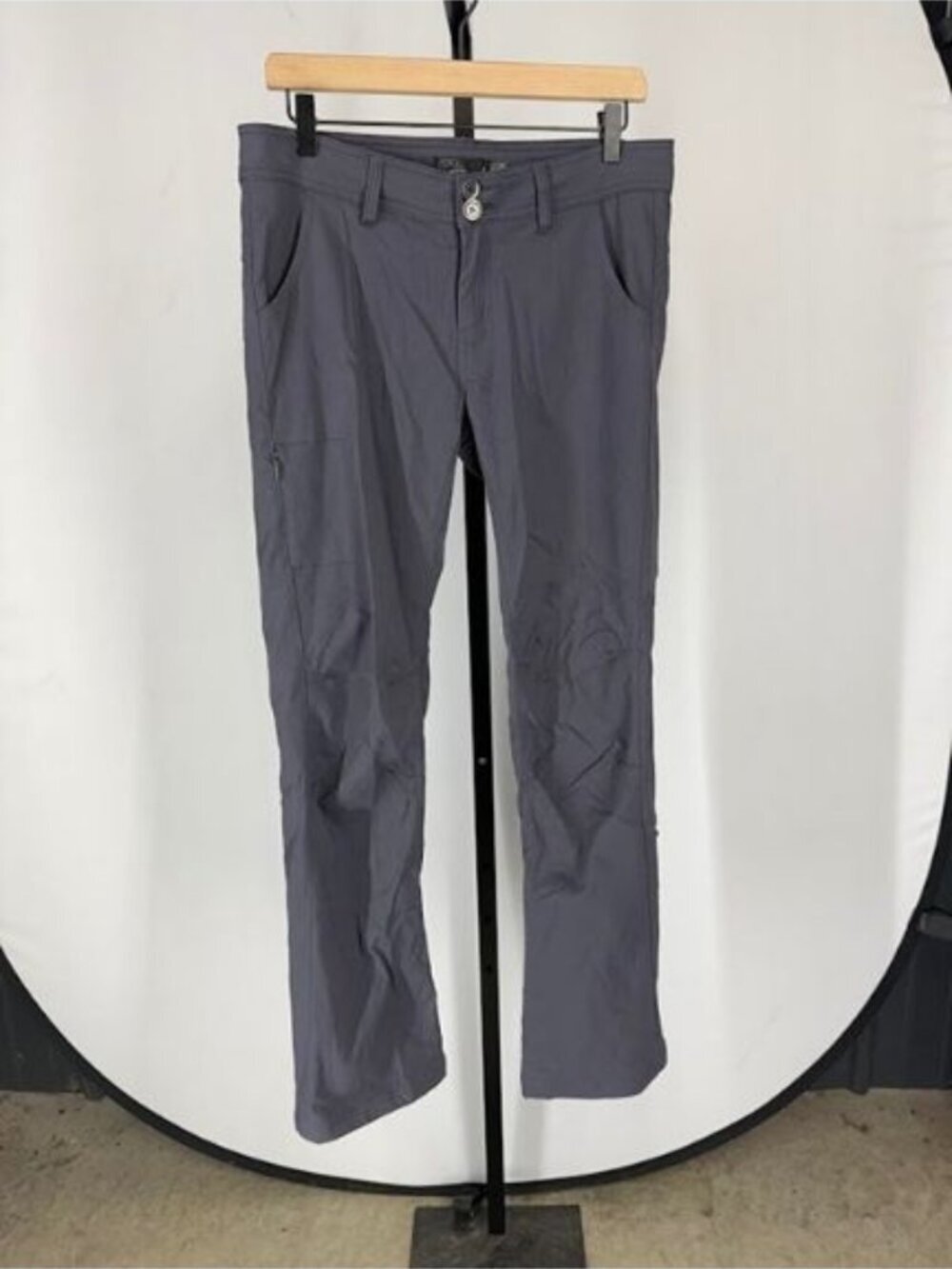 Prana Grey Mid Rise Fleece Lined Hiking Pants